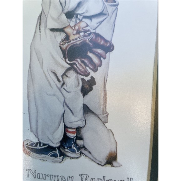 Norman Rockwell Oak Frame Matted, Glare Resistant Glass Boys Playing baseball - Picture 6 of 9